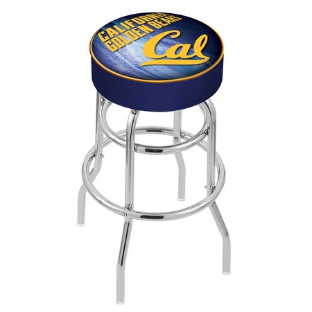 Holland Bar Stool Co 30" 4" Cal Cushion Seat, Double-Ring Chrome Swivel Bar Stool L7C130Cal-Un-D2